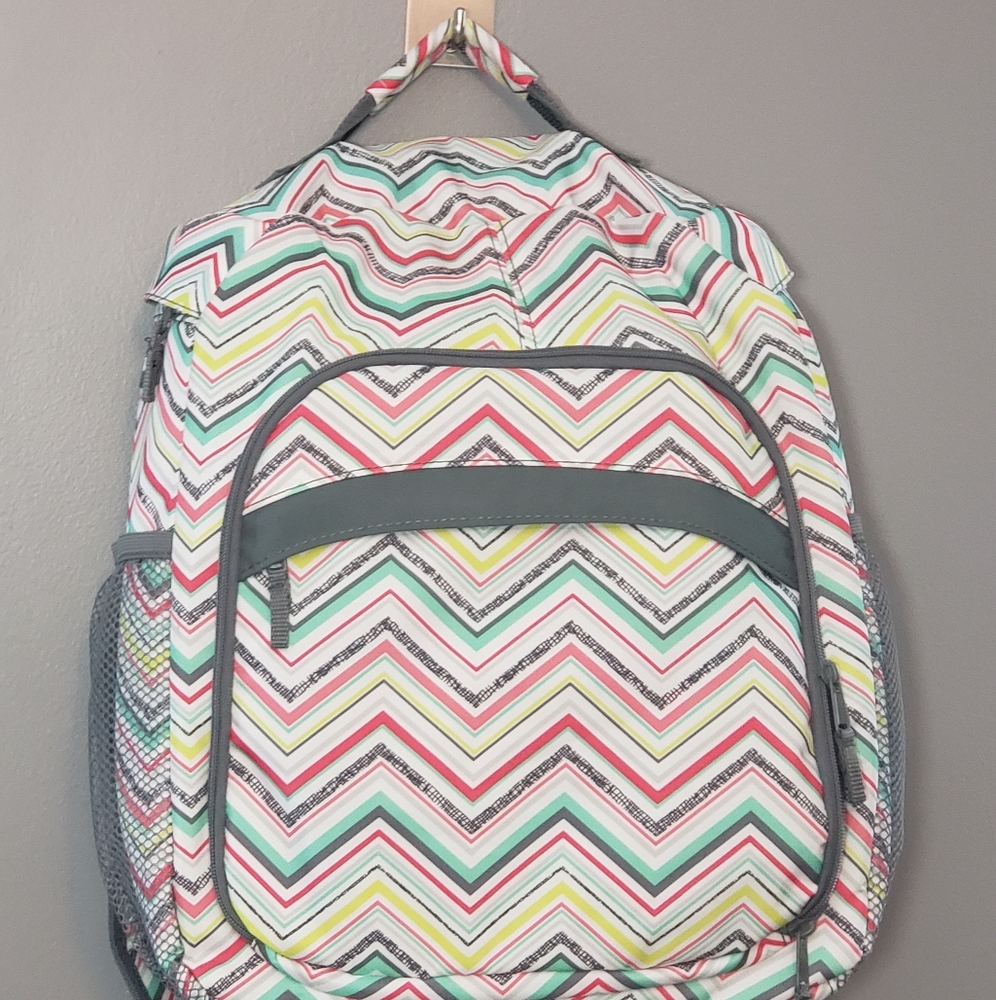 Thirty One Backpack Sling Bag Camera Diaper Bag Hiking Party Punch Chevron